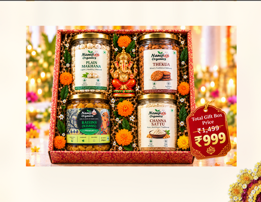Festive Gift Hamper with 4 Snack Jars & Ganesha Idol – Diwali Gift Box