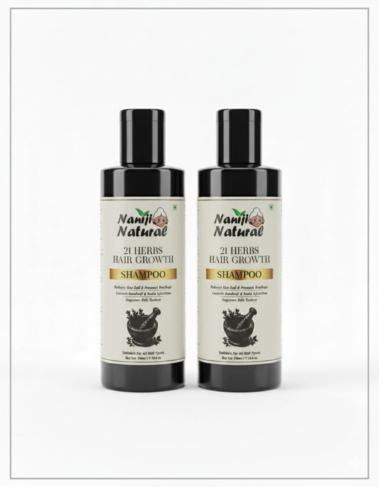 Nani Ji Natural 21 Herbs Hair Shampoo 210ml | Nourishing Herbal Shampoo for Healthy, Shiny Hair