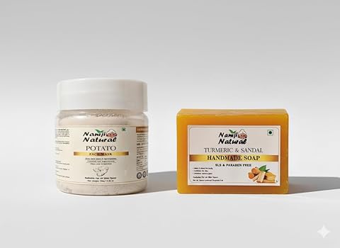 Nani Ji Natural Potato Face Mask & Herbal Turmeric Sandal Soap Combo