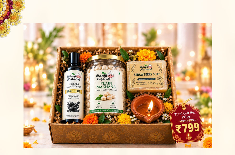 Combo of Hair Oil,Plane Makhaa,Strawberry SOAP