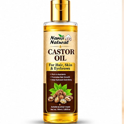 Castor Oil, suitable for hair, skin and eyebrow care